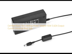 Πιστοποιημένος Black Slim Desktop Power Adapter 65W 3.42A ρεύμα εξόδου